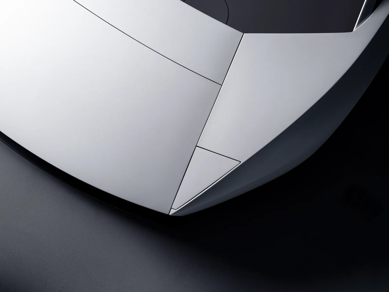 Ano White body panels meeting at sharp, flush seams.